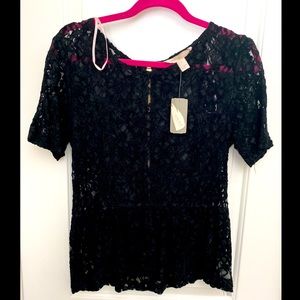 Forever 21 Black Lace Peplum